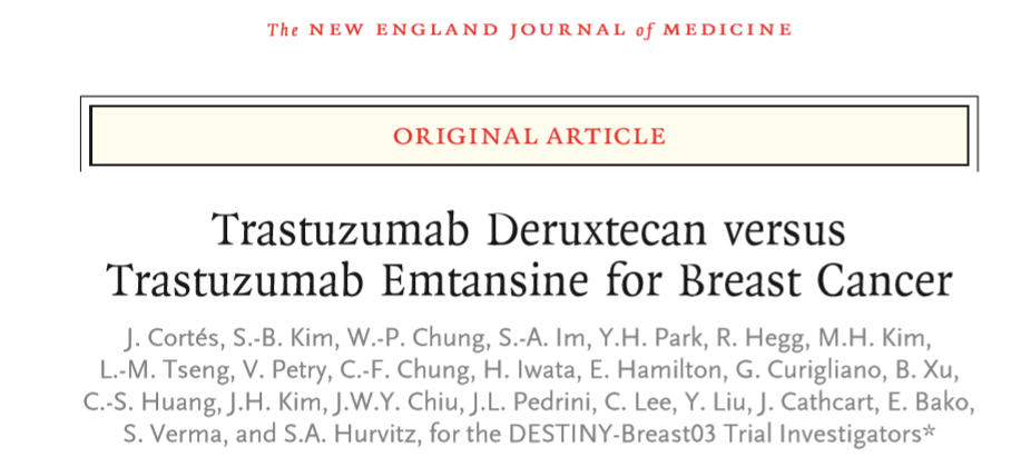 NEJM：治疗强侵袭性乳腺癌，Enhertu带来96.6%疾病控制率，进展或死亡风