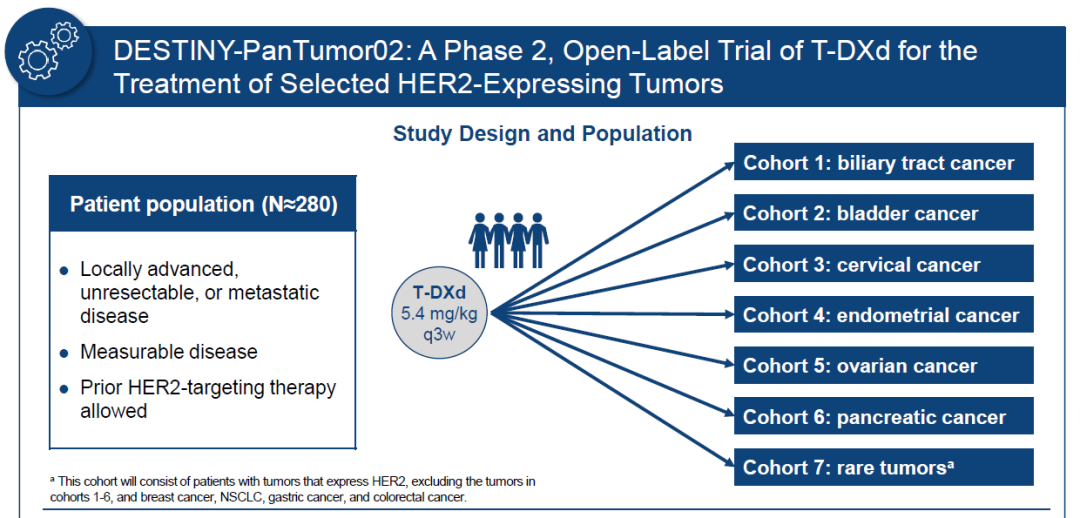 DESTINY-PanTumor02：T-DXd在多种HER2表达实体瘤中显示出疗效